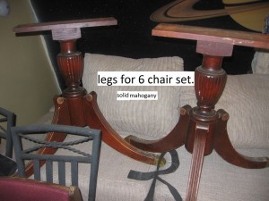 Solid Mahogany 6 Chairs With Table Legs 1,000.00b